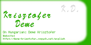 krisztofer deme business card